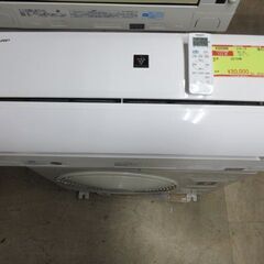 K03398　シャープ　 中古エアコン　主に6畳用　冷房能力 2.2KW ／ 暖房能力 2.5KW 