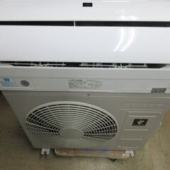 K03398　シャープ　 中古エアコン　主に6畳用　冷房能力 2.2KW ／ 暖房能力 2.5KW 