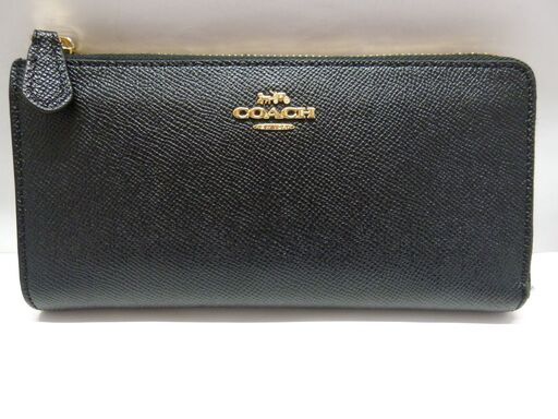 COACH L字型ファスナー長財布/ブラック・美品・中古品・本体のみ/39746