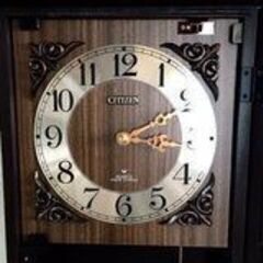 CITIZEN シチズン クォーツ 振り子時計 同時和音打 柱時計 掛け時計 木製 昭和レトロ アンティーク MO9Y2N 高さ74cm CITIZEN シチズン クォーツ 振り子時計 同時和音打 柱時計 掛け時計
