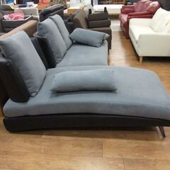 ニトリ カウチソファ ポーション2 GY 2人用ソファ+シューズロングソファ クッション6個 L字ソファ 札幌市 厚別区