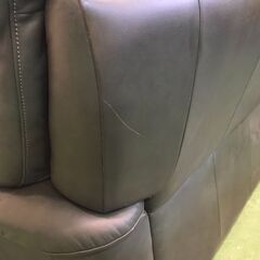 【愛品館八千代店】カリモク　本革3人掛ソファ　ZT7003GB