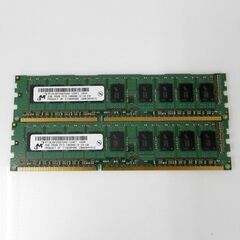 MICRON PC3-10600E 2GB 2R×8 2枚セット...