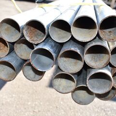 【ジモ取引終了7/17】≪zy545≫『宮城 直接引取 歓迎』単管パイプ/鉄パイプ 径48mm 現状渡し【長さ 約 5000mm】約18本セット 現場/土木/足場