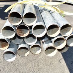 【ジモ取引終了7/17】≪zy545≫『宮城 直接引取 歓迎』単管パイプ/鉄パイプ 径48mm 現状渡し【長さ 約 5000mm】約18本セット 現場/土木/足場