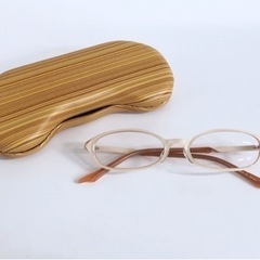 MGN-022【美品】apeace 度付き デザインメガネ ケース付き