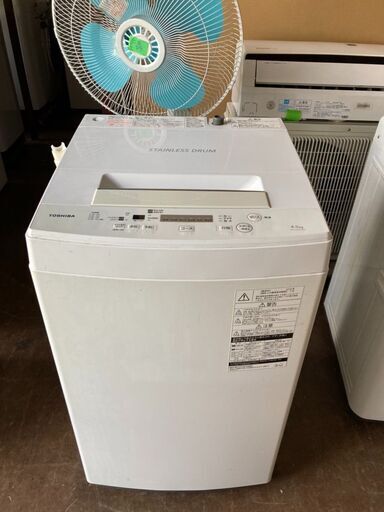 ☆中古￥11,800！【会員価格￥9,800】TOSHIBA　4.5kg洗濯機　家電　2018年製　AW-45M7(W)型　【BG092】