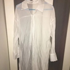 【ネット決済】白長いシャツ