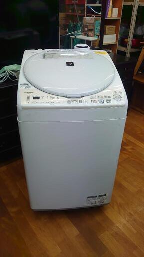 好評完売！【うれしい！8kg/ヒーター乾燥】シャープ電気洗濯機　【型式　ES-T82E9-W】