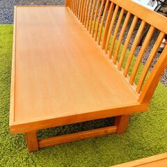 商談中】カリモク ソファ 肘無長椅子 WU5535 /BJ-0616 南奥