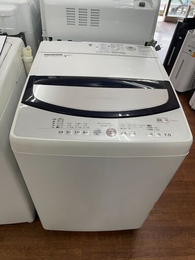 リサイクルショップどりーむ天保山店　No３４６９　洗濯機　７ｋｇ　２００９年製　シャープ　動作確認ＯＫ