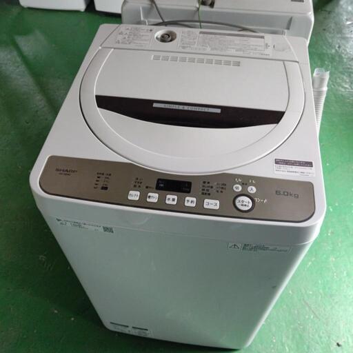 SHARP 全自動洗濯機 ES-GE6D 2020年 6キロ 激安