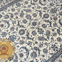 高級ペルシャ絨毯 ナイン産 6LA 【ハビビアン工房】 245×200cm