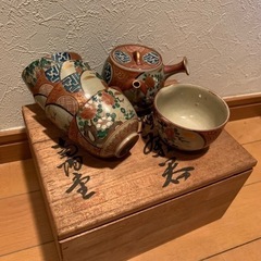 九谷焼 木箱付き茶器