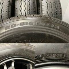 【BS RD-613 195/80R15 107/105L LT】夏タイヤ【Weds ADVENTURE 15インチ 6J6HPCD139.7+33】2018年製 ハイエース等　(VTN628)クレジットカード QRコード決済可能