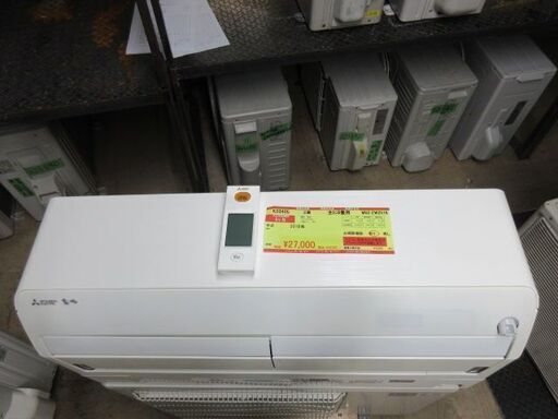 K03405　三菱　 中古エアコン　主に8畳用　冷房能力2.5KW ／ 暖房能力　2.8KW