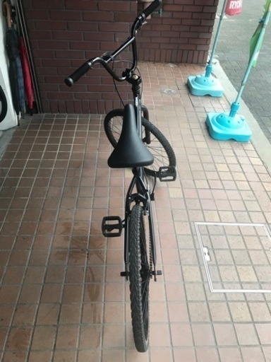 24インチ　BMX風　ノーパンクタイヤ　ブラック