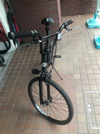 24インチ　BMX風　ノーパンクタイヤ　ブラック