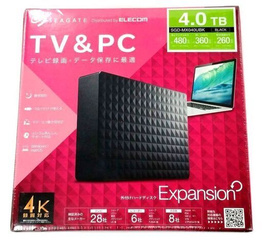 外付けハードディスク SGD-JMX040UBK Seagate USB3.1(Gen1)/USB3.0接続