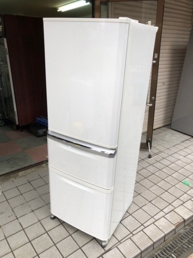三菱　自動製氷付き　335L 保証付き大阪市内配達設置無料