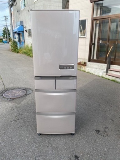 日立 5ドア冷凍冷蔵庫  ビッグ＆スリム60  HITACHI 415L R-S42ZML  5ドア冷蔵庫  万代店