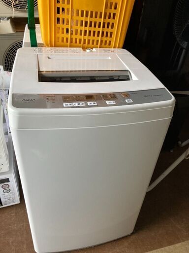 ☆中古￥12,800！AQUA　洗濯機　家電　AQW-S60H型　幅57cmｘ奥行54cmｘ高さ90cm　【BG109】