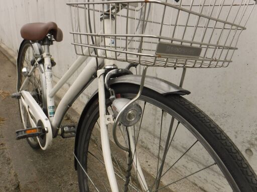 自転車 3段変速&LEDオートライト シティサイクル ママチャリ 中古 