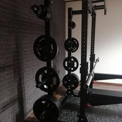 ホームジム一式 パワーラック バーベル ダンベル ランニングマシン×2台など