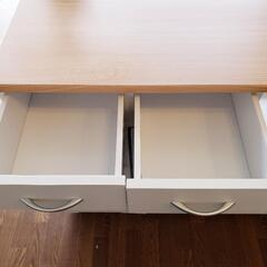 2口プラグ付 キッチンカウンター/キッチンボード/食器棚 幅120cm×高さ89cm[