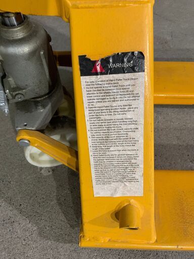 11,000-】ハンドパレット 台車 ハンドリフト 耐荷重500kg イエロー