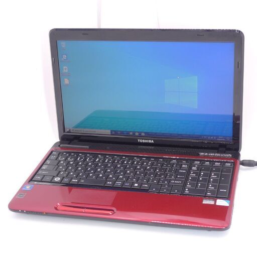Wi-Fi有 TOSHIBA ノートパソコン 東芝 T350/34BR レッド 美品 Pentium 4GB DVDマルチ 無線 Windows10 Office 即使用可 2