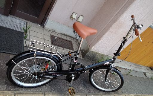20吋 折り畳み自転車 シングル/ブラック