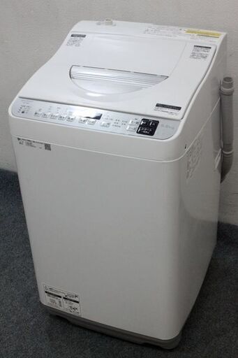 SHARP/シャープ コンパクト全自動洗濯乾燥機 洗濯5.5kg/乾燥3.5kg ES-TX5E-S シルバー系 2021年製   中古家具 店頭引取歓迎 R6155)