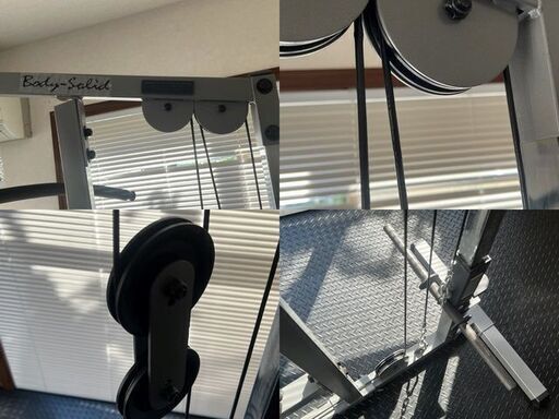 BODYSOLID ボディソリッド ラットマシン ラットプルダウン 背筋 ダンベル10㎏2枚付！USED品 現状にて 引取歓迎！
