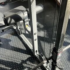 BODYSOLID ボディソリッド ラットマシン ラットプルダウン 背筋 ダンベル10㎏2枚付！USED品 現状にて 引取歓迎！