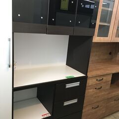 レンジボード　キッチンボード　システムキッチンボード　食器棚　おしゃれ　幅90cm　Moiss加工　スロークローズレール　クリーニング済　堺市　石津 レンジボード キッチンボード システムキッチンボード 食器棚 おしゃれ