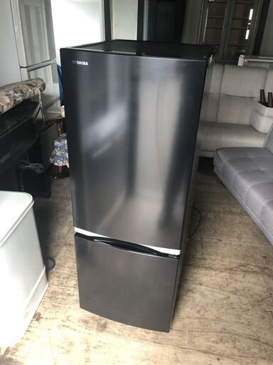 自社配送有 TOSHIBA 東芝ノンフロン冷凍冷蔵庫 GR-S15BS(K) 2020年製 153L 黒 セミマットブラック