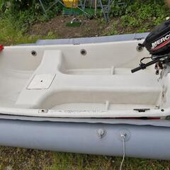 アカシヨット　はちはん　FRPボート　マーキュリー2馬力　船外機　鬼にゴムボー　フロート　ドーリー　電動高圧ポンプ
