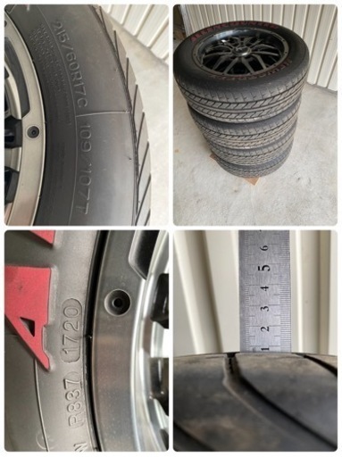 値下げ❗️ハイエースに使用　ホイール17-6.5-38 タイヤ215-60-17セット