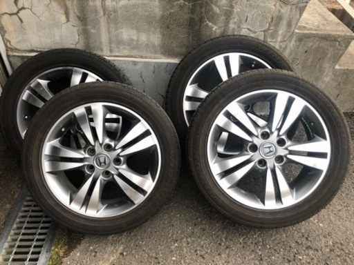 あんしん決済)夏タイヤ 205/55R17 ホンダ純正アルミ4本セット