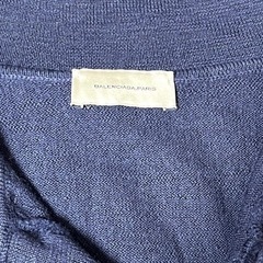 美品 BALENCIAGA バレンシアガ ポロ シャツ ネイビー 紺 S イタリア製 メンズ 希少 正規品 古着 ルイヴィトン ディオール グッチ コーチ  