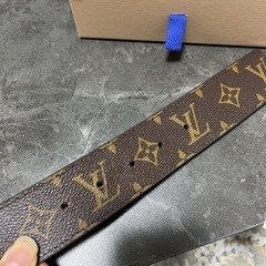 Louis Vuitton 2019SS Orange Monogram LV Logo Brown Belt Virgil Abloh