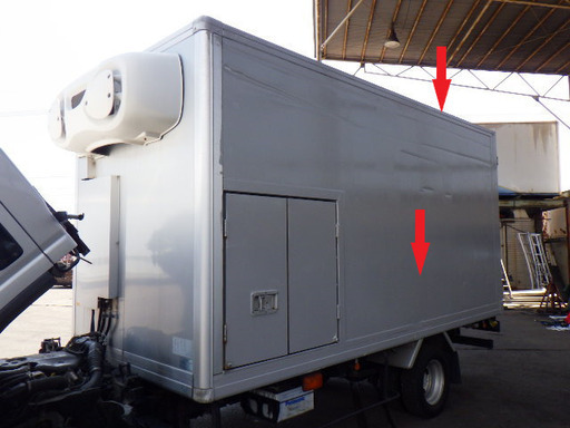アルミバン ボデー 2ｔ 小型 箱 コンテナ 物置 DIY 倉庫 トラックコンテナ ガレージ（No.33023）