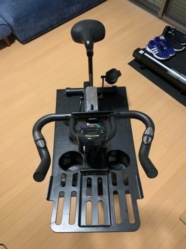 【土日一宮市内運びます】使用時間少ないです。　美品　エアロバイク　フィットネスバイク　Muscle Genius 負荷調節式　バイクマット付き