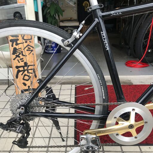 中古自転車レッシグLASSIG☆ブラック黒☆クロスバイクスポーツバイク
