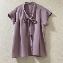 ご購入者様決定［HEALTHY KAREN］リボンタイ カットソーブラウス重ね着