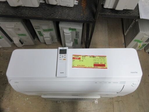 K03407　富士通　 中古エアコン　主に6畳用　冷房能力2.2KW ／ 暖房能力　2.5KW