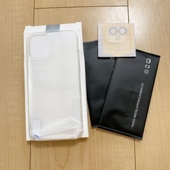 iPhone 12 ケース【透明】+ガラスフィルム【2枚】+カメ...