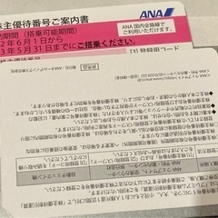 【ネット決済・配送可】ANA株主優待券1枚