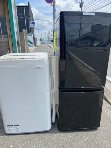 福岡市配送無料 国産高年式の三菱冷蔵庫 洗濯機のセット